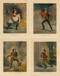 The American Fireman Facing the Enemy; Always Ready; Prompt to the Rescue; Rushing to the Conflict.  (Set of four).