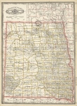 Railroad and County Map of Dakota.